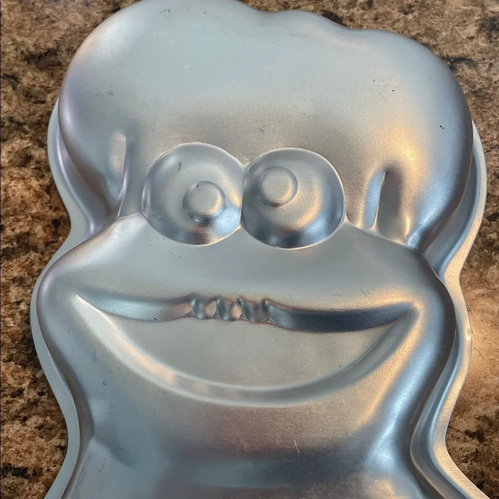 Happy Birthday Cookie‎ monster Cake Pan - Silver